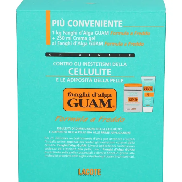 GUAM FANGHI D'ALGA CONFEZIONE CONVENIENZA FREDDA CON FANGHI D'ALGA GUAM 1 KG + CREMA GEL 250 ML FORMULA A FREDDO