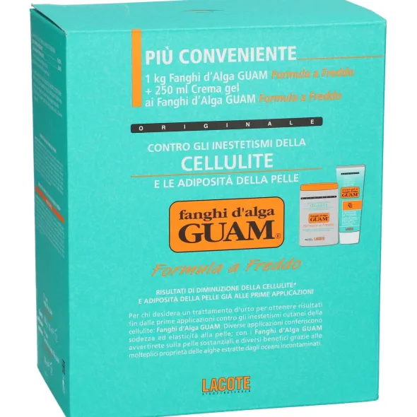 GUAM FANGHI D'ALGA CONFEZIONE CONVENIENZA FREDDA CON FANGHI D'ALGA GUAM 1 KG + CREMA GEL 250 ML FORMULA A FREDDO