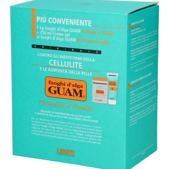 GUAM FANGHI D'ALGA CONFEZIONE CONVENIENZA FREDDA CON FANGHI D'ALGA GUAM 1 KG + CREMA GEL 250 ML FORMULA A FREDDO
