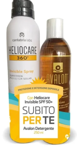 HELIOCARE INVISIBLE SPRAY SPF50+ 200 ML + AVALON DETERGENTE FLUIDO 250 ML
