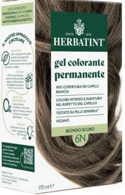 Herbatint 6N Biondo Scuro colorazione permanente, 170ml