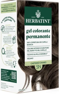 Herbatint 5N Castano Chiaro tintura permanente, 170ml