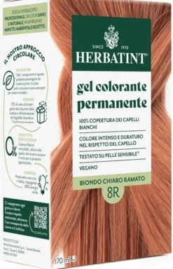 Herbatint 8R Gel Colorante Biondo Chiaro Ramato, 150ml
