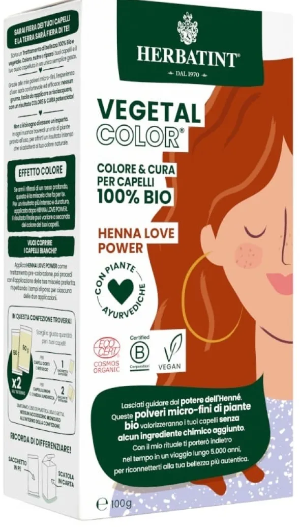 HERBATINT VEGETAL COLOR HENNA LOVE POWER ITA 100 G