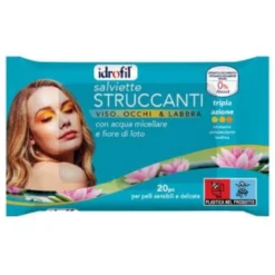 IDROFIL SALVIETTINE STRUCCANTI ACQUA MICELLARE E FIOR DI LOTO 20 PEZZI