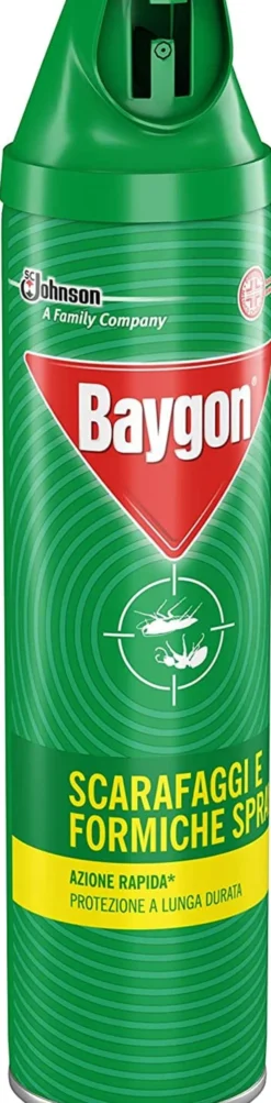 Insetticida Baygon PLUS Spray contro scarafaggi e formiche 400ml