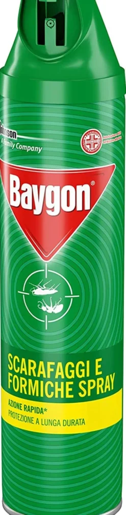 Insetticida Baygon PLUS Spray contro scarafaggi e formiche 400ml