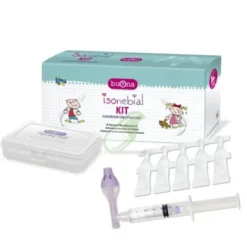 ISONEBIAL KIT PULIZIA CAVITA' NASALI 20 FLACONCINI MONODOSE 5 ML + SIRINGA LUER LOCK SOFT-JECK + AGO CANNULA + NEBULIZZATORE SPRAY