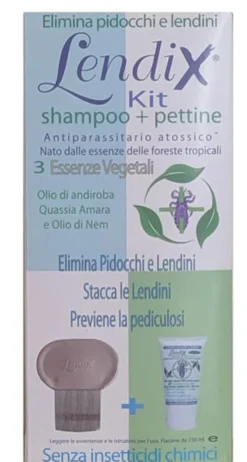 Kit Antipidocchi Lendix Shampoo 150ml e Pettine Premium