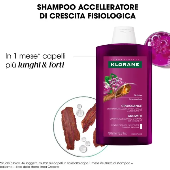 KLORANE SHAMPOO CHININA CRESCITA 400 ML