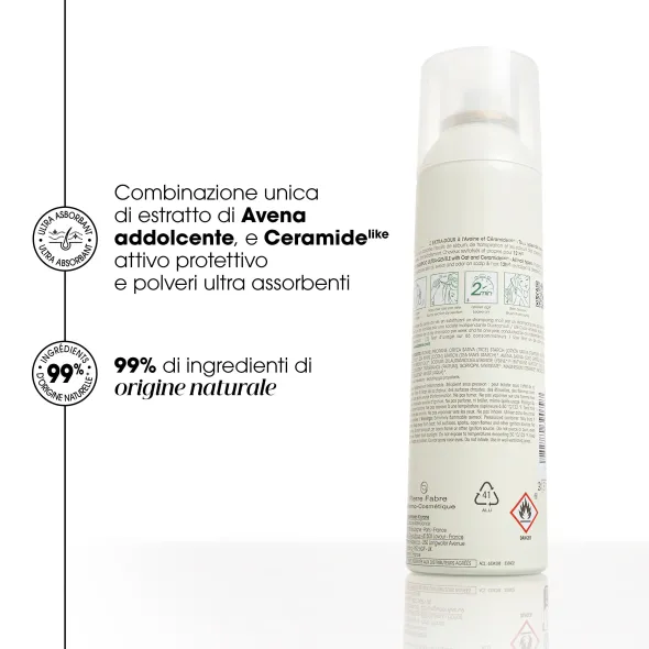 KLORANE SHAMPOO SECCO EXTRA DELICATO AVENA&CERAMIDE CAPELLI SCURI 150 ML