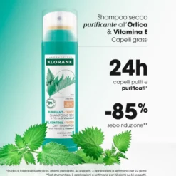 KLORANE SHAMPOO SECCO ORTICA CAPELLI SCURI 150 ML