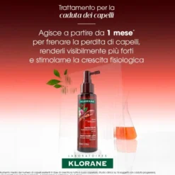 Klorane Trattamento fortificante intenso alla Chinina, Anti-caduta, Ridensificante della capigliatura, 100ml