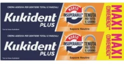 KUKIDENT BIPACCO MORSO INSUPERABILE CREMA ADESIVA DENTIERE 57 G X 2