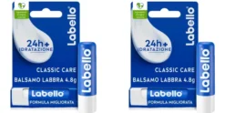 LABELLO CLASSIC CARE STICK 24H IDRATAZIONE FONDENTE SULLE LABBRA 5,5 ML Pack da 2