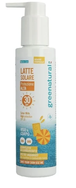 Latte Solare Greenatural SPF30 protezione alta, 100ml