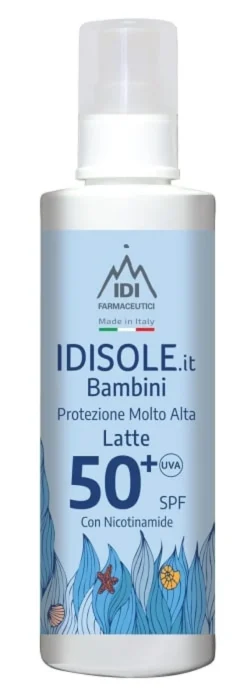 Latte Solare Idisole-IT SPF50+ Bambini, protezione alta