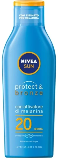 Latte Solare Nivea Sun Protect & Bronze SPF20, 200ml