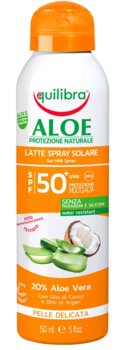 Latte Spray Solare SPF 50+ Equilibra Aloe, 150ml