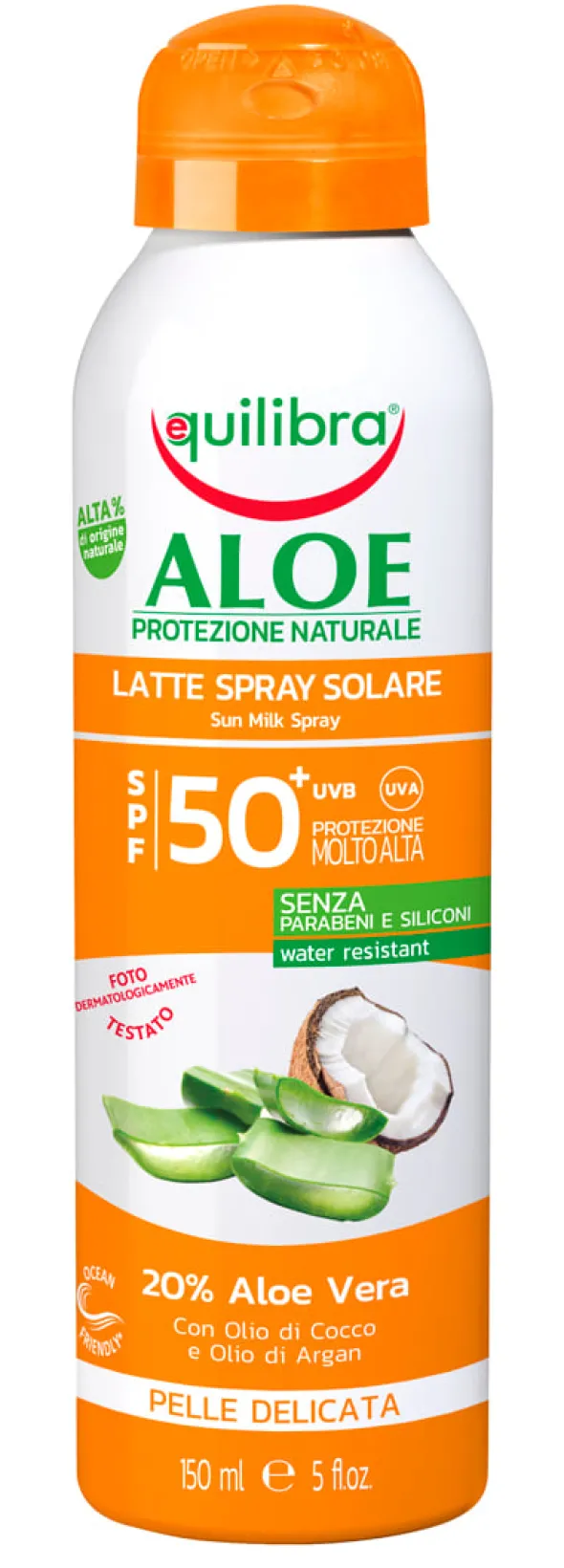 Latte Spray Solare SPF 50+ Equilibra Aloe, 150ml