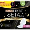 LINES SETA ULTRA ASSORBENTI EXTRA NOTTE CARRY PACK PACCO SINGOLO 9+1 PEZZI