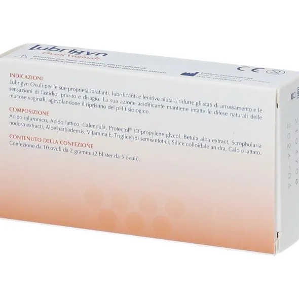 Lubrigyn ovuli vaginali idratanti e lubrificanti, 10 pz