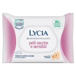 LYCIA SALVIETTINE STRUCCANTI PELLI SECCHE E SENSIBILI 20 PEZZI