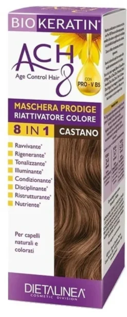Maschera Biokeratin ravvivante castano per capelli colorati