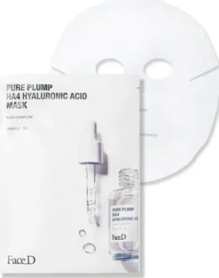 Maschera viso Face D Pure Plump acido ialuronico, 5 pezzi