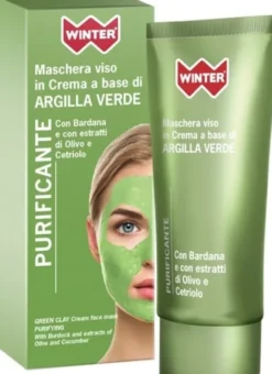 Maschera Viso Winter Argilla Verde Purificante, 50ml