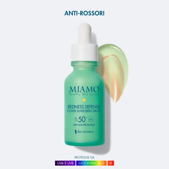 MIAMO NEW FORMULA MIAMO SKIN CONCERNS REDNESS DEFENSE COVER SUNSCREEN DROPS NUDE 30 ML