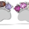 MJ POST 492 ORECCHINO DEFINITIVO MEDICAL JEWELS ORME CON ZIRCONI MULTICOLOR