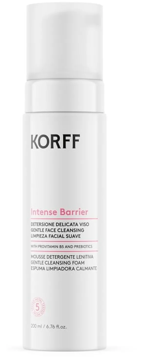 Mousse Detergente Korff Intense Barrier lenitiva, 200ml