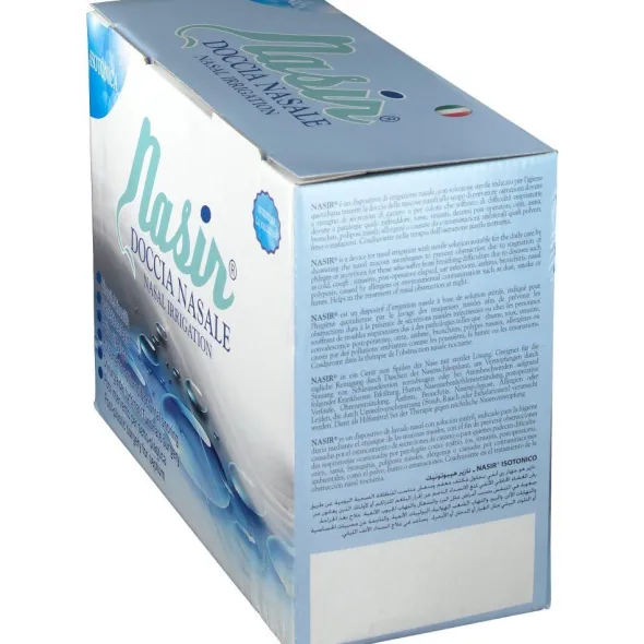 NASIR DOCCIA NASALE CON SOLUZIONE FISIOLOGICA ISOTONICA 10 SACCHE 250 ML + 1 BLISTER