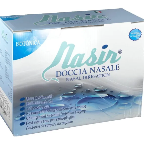NASIR DOCCIA NASALE CON SOLUZIONE FISIOLOGICA ISOTONICA 10 SACCHE 250 ML + 1 BLISTER