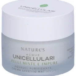 NATURE'S ACQUE UNICELLULARI AQUAGEL CREMA VISO EFFETTO MAT SPF20 50 ML