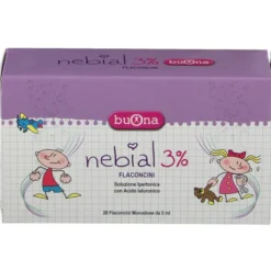 NEBIAL FLACONCINI SOLUZIONE SALINA IPERTONICA DI SODIO CLORURO AL 3% CON ACIDO IALURONICO 20X5 ML