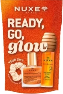 NUXE GLOW ON THE GO 1 REVE DE MIEL GLOSS SOIN LEVRES AU MIEL 10 ML + 1 HUILE PRODIGIEUSE OR 10 ML