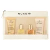 NUXE TROUSSE VOYAGE PRODIGIEUX 2024 SHOWER OIL 30 ML + HUILE PRODIGIEUSE 10 ML + LE PARFUM 15 ML + BODY LOTION 30 ML