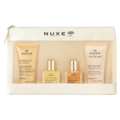 NUXE TROUSSE VOYAGE PRODIGIEUX 2024 SHOWER OIL 30 ML + HUILE PRODIGIEUSE 10 ML + LE PARFUM 15 ML + BODY LOTION 30 ML