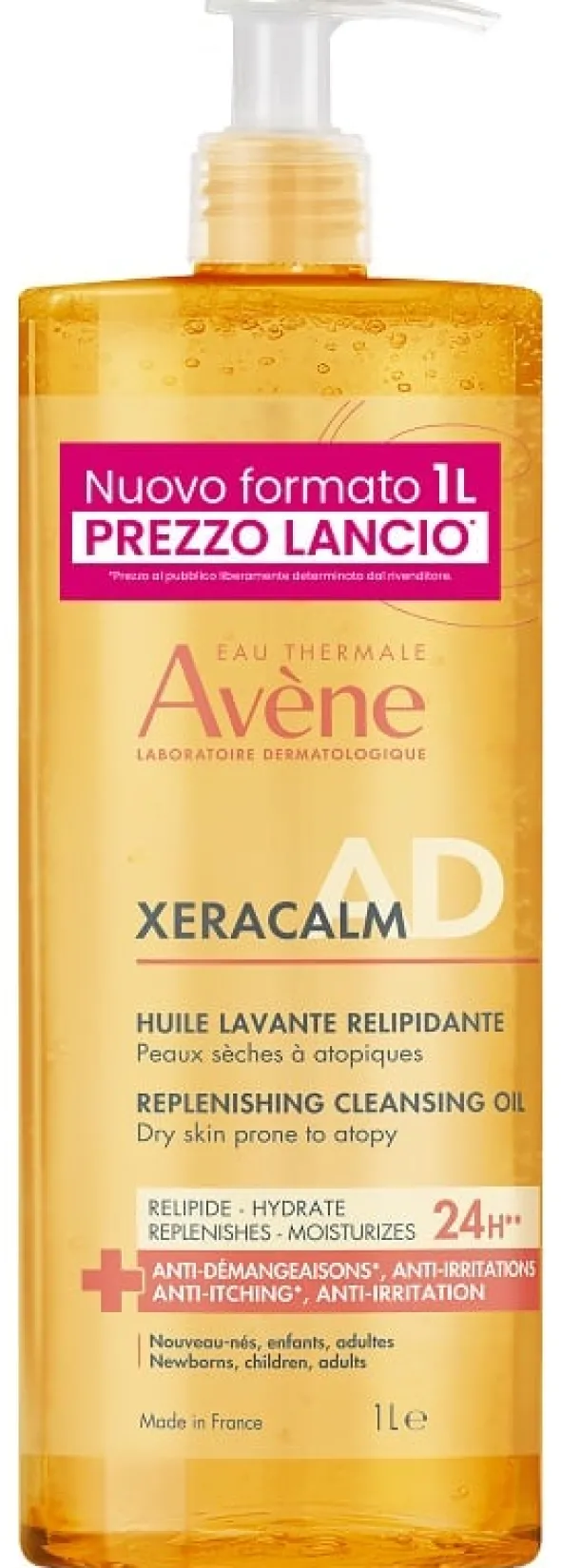 Olio Detergente Avène Xeracalm AD liporestitutivo, 1L PL