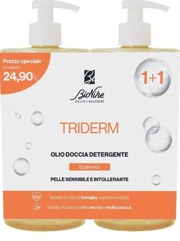 Olio Doccia Detergente BioNike Triderm, bipack