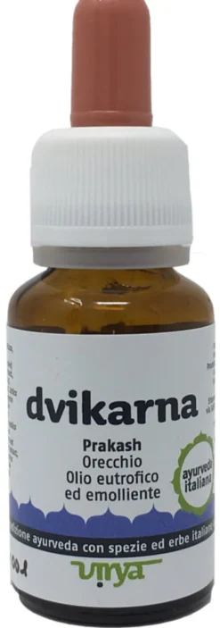Olio Orecchie Dvikarna Virya emolliente, uso auricolare