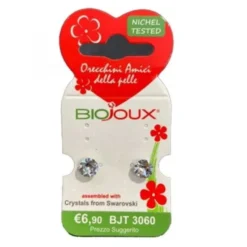 Orecchini Biojoux BJT3060 in acciaio con cristalli Swarovski
