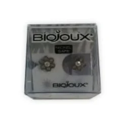 Orecchini Bio J Oux fiore con cristalli, nickel safe