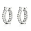 Orecchini Must Have cerchio baguette argento, acciaio