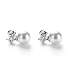 Orecchini Must Have perla punto luce, argento