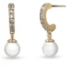 Orecchini Verame Egle color oro con zirconi e perle