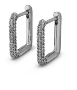 Orecchini Verame Irene in argento con zirconi pavé