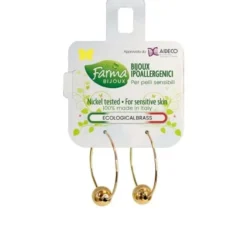 ORECCHINO CERCHIO GOLD CON SFERA